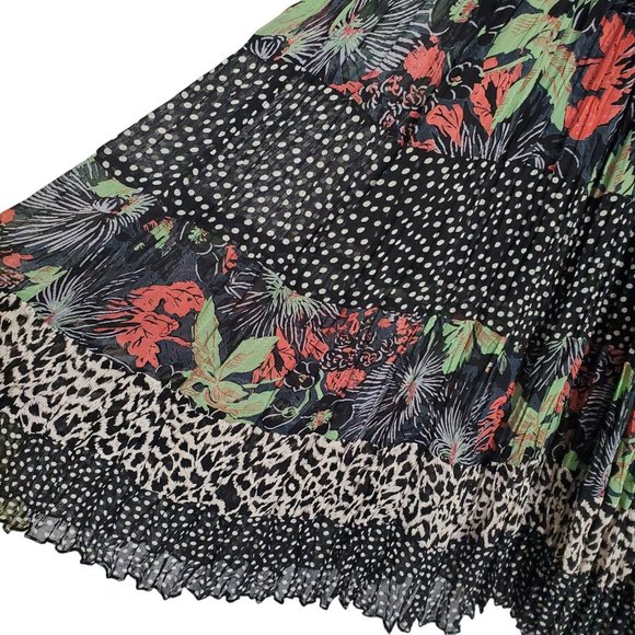 Sarah Arizona Size XL Skirt Boho Maxi Tropical Floral Animal Polka Dot Pull On - Picture 10 of 10